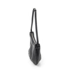 Shoulder Bag Vintage Round Hobo Black Grained Calfskin Leather
