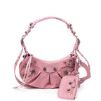 Shoulder Bag Le Cagole XS Pink Glitter Canvas