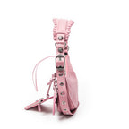 Shoulder Bag Le Cagole XS Pink Glitter Canvas