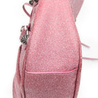 Shoulder Bag Le Cagole XS Pink Glitter Canvas