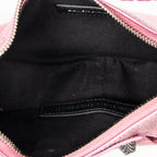 Shoulder Bag Le Cagole XS Pink Glitter Canvas