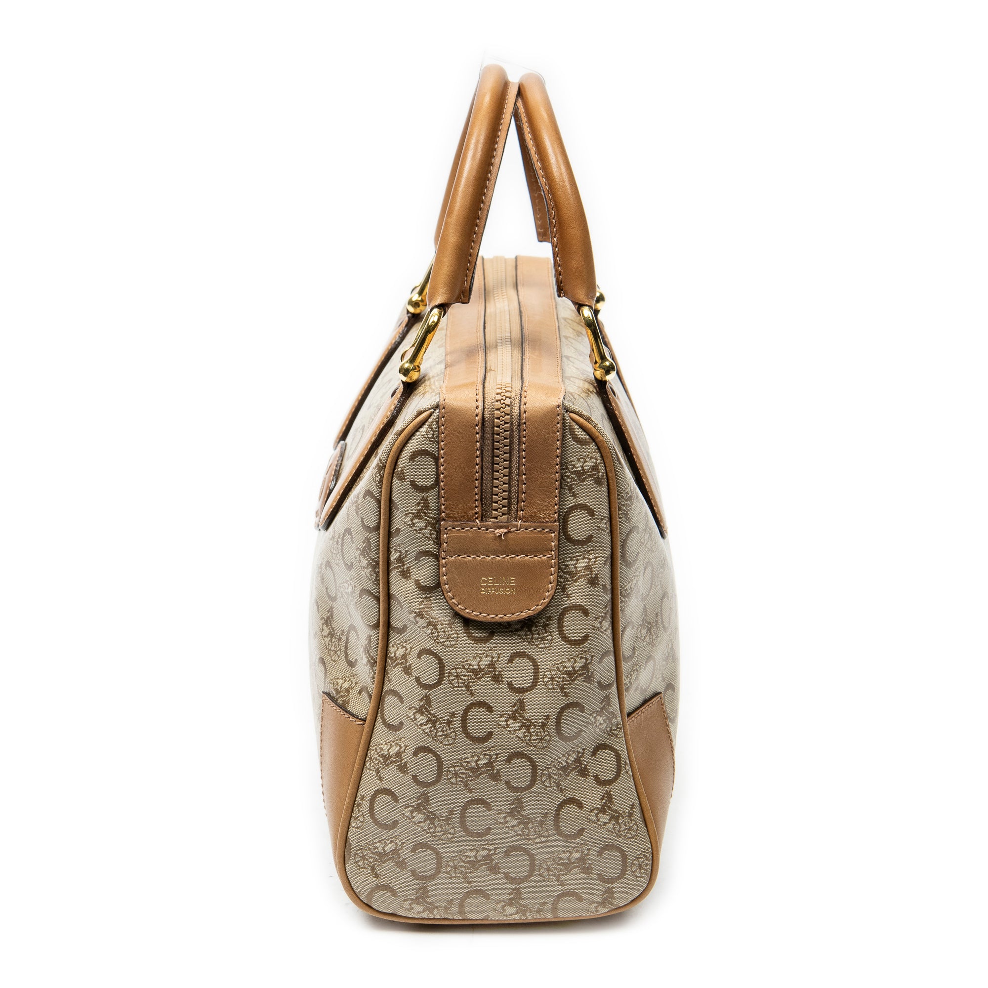 Handbag Vintage Boston Beige C Macadam Coated Canvas