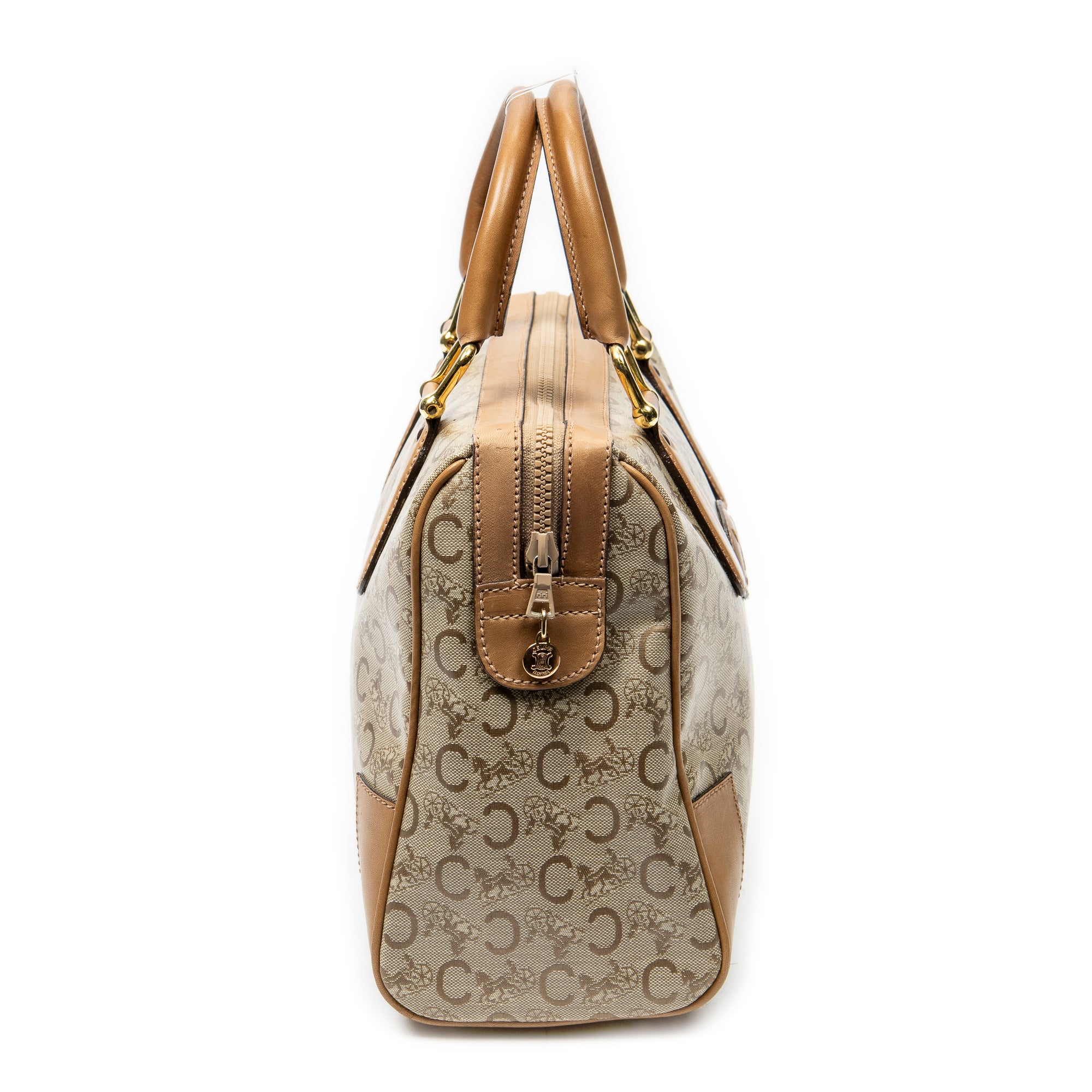 Handbag Vintage Boston Beige C Macadam Coated Canvas