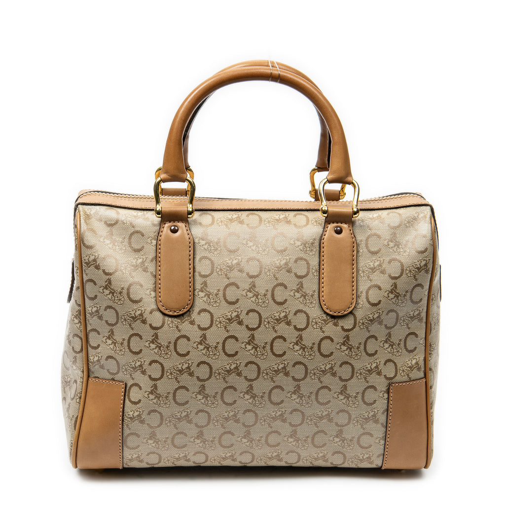 Handbag Vintage Boston Beige C Macadam Coated Canvas