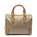 Handbag Vintage Boston Beige C Macadam Coated Canvas