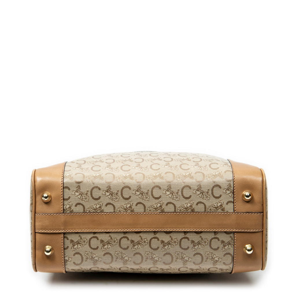 Handbag Vintage Boston Beige C Macadam Coated Canvas