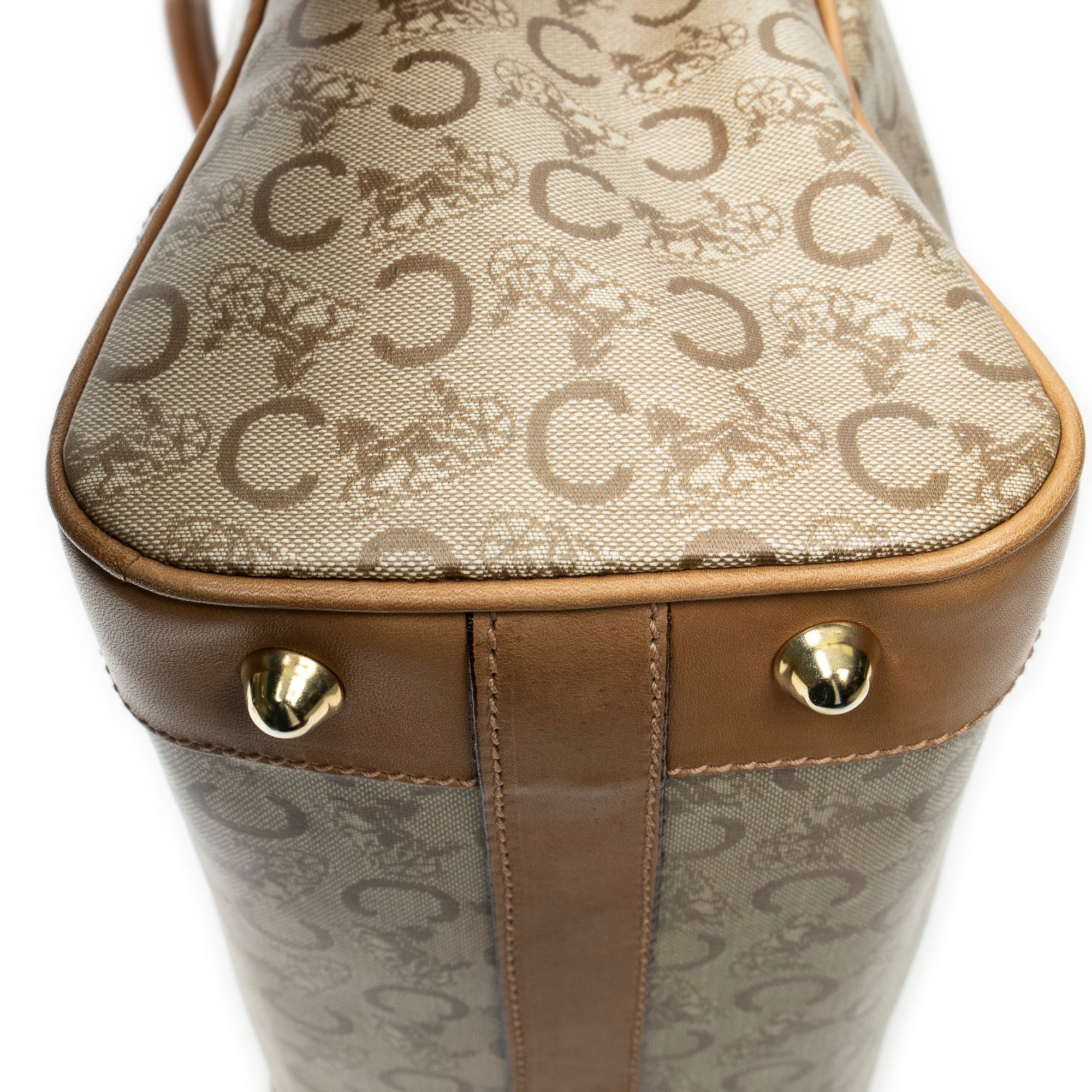 Handbag Vintage Boston Beige C Macadam Coated Canvas