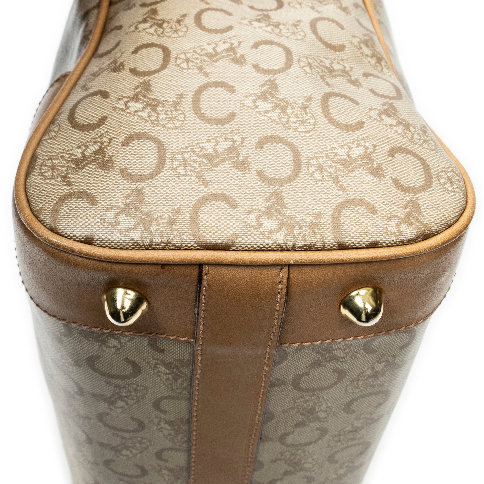 Handbag Vintage Boston Beige C Macadam Coated Canvas