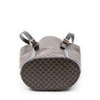 Shoulder Bag Vintage Vertical Shopping Tote Brown Macadam Coated Canvas