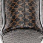 Shoulder Bag Vintage Vertical Shopping Tote Brown Macadam Coated Canvas