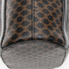 Shoulder Bag Vintage Vertical Shopping Tote Brown Macadam Coated Canvas