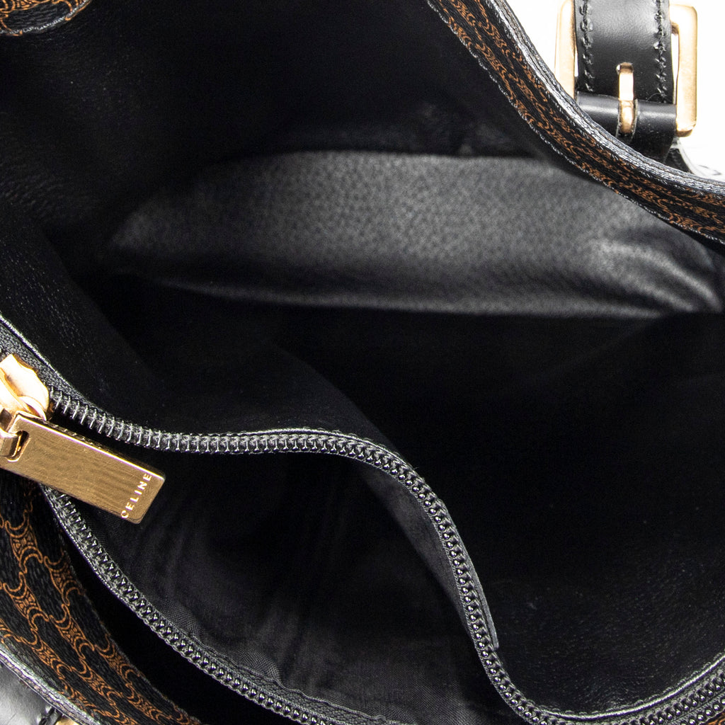 Shoulder Bag Vintage Vertical Shopping Tote Brown Macadam Coated Canvas