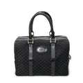 Handbag Vintage Boston Black Macadam Canvas