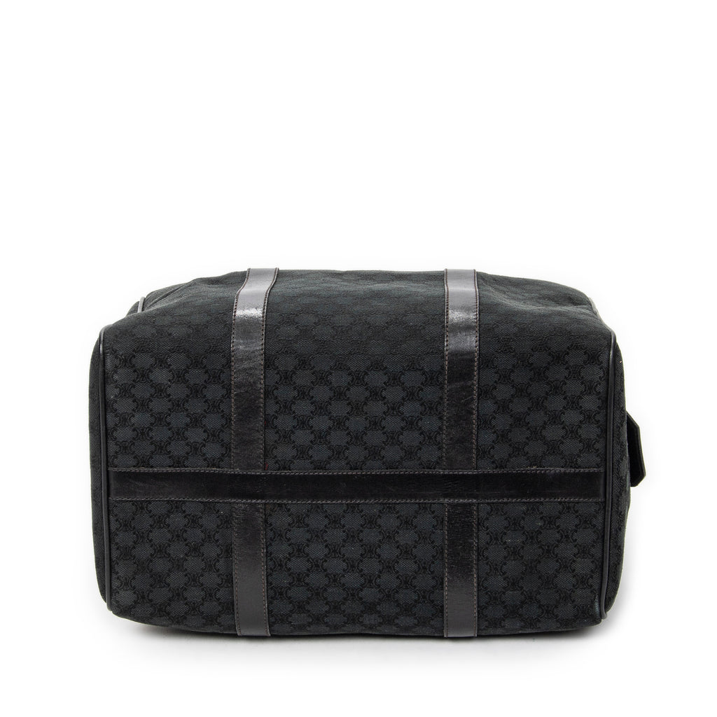 Handbag Vintage Boston Black Macadam Canvas