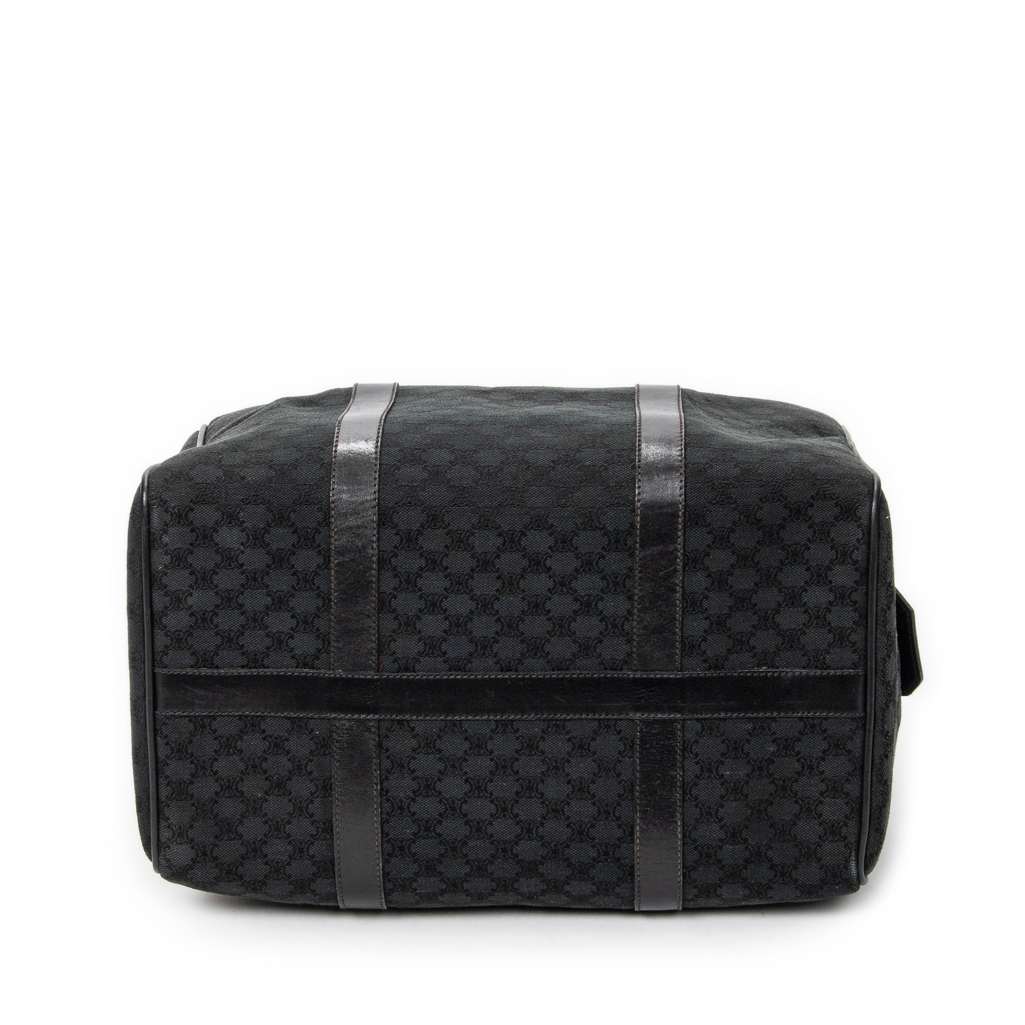 Handbag Vintage Boston Black Macadam Canvas