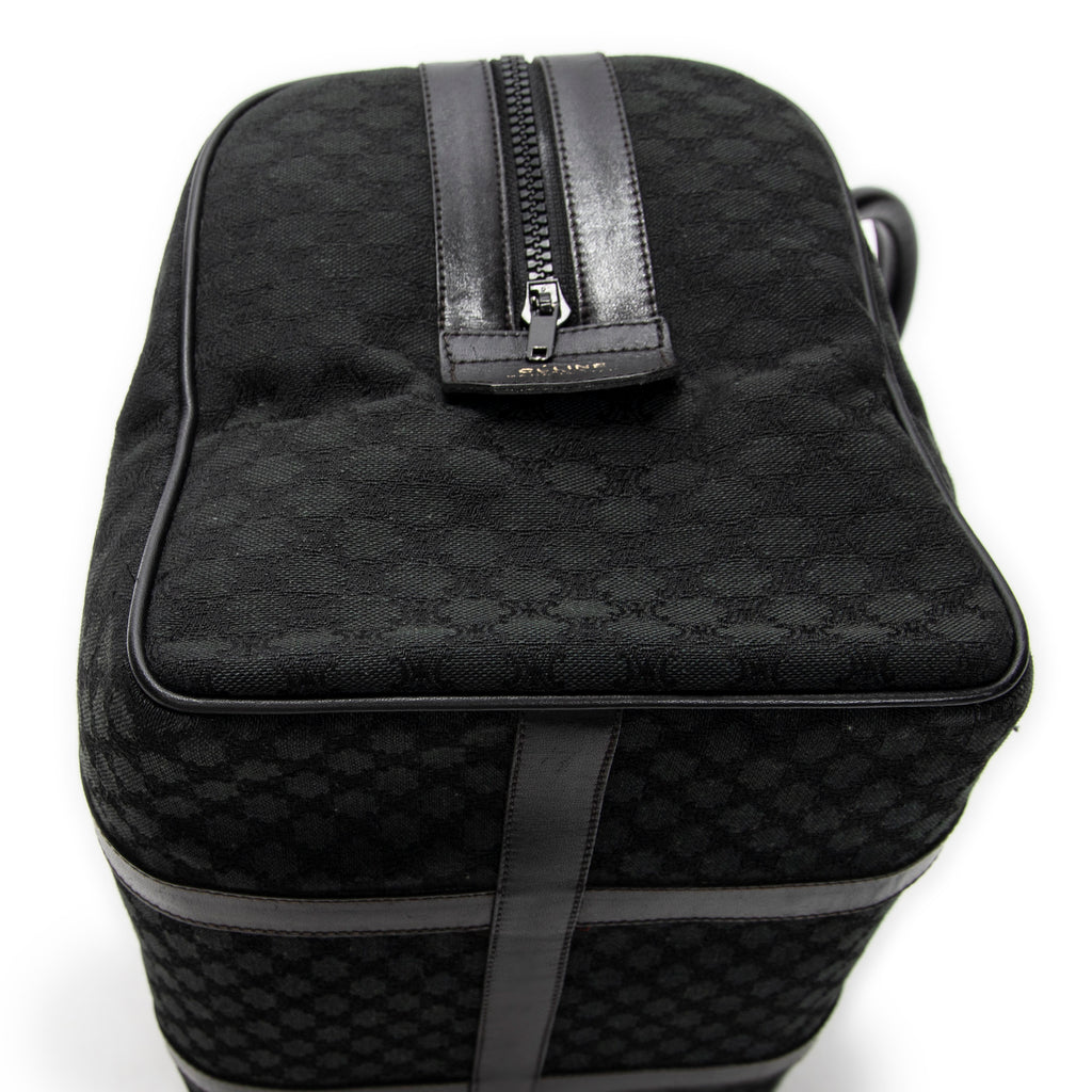 Handbag Vintage Boston Black Macadam Canvas