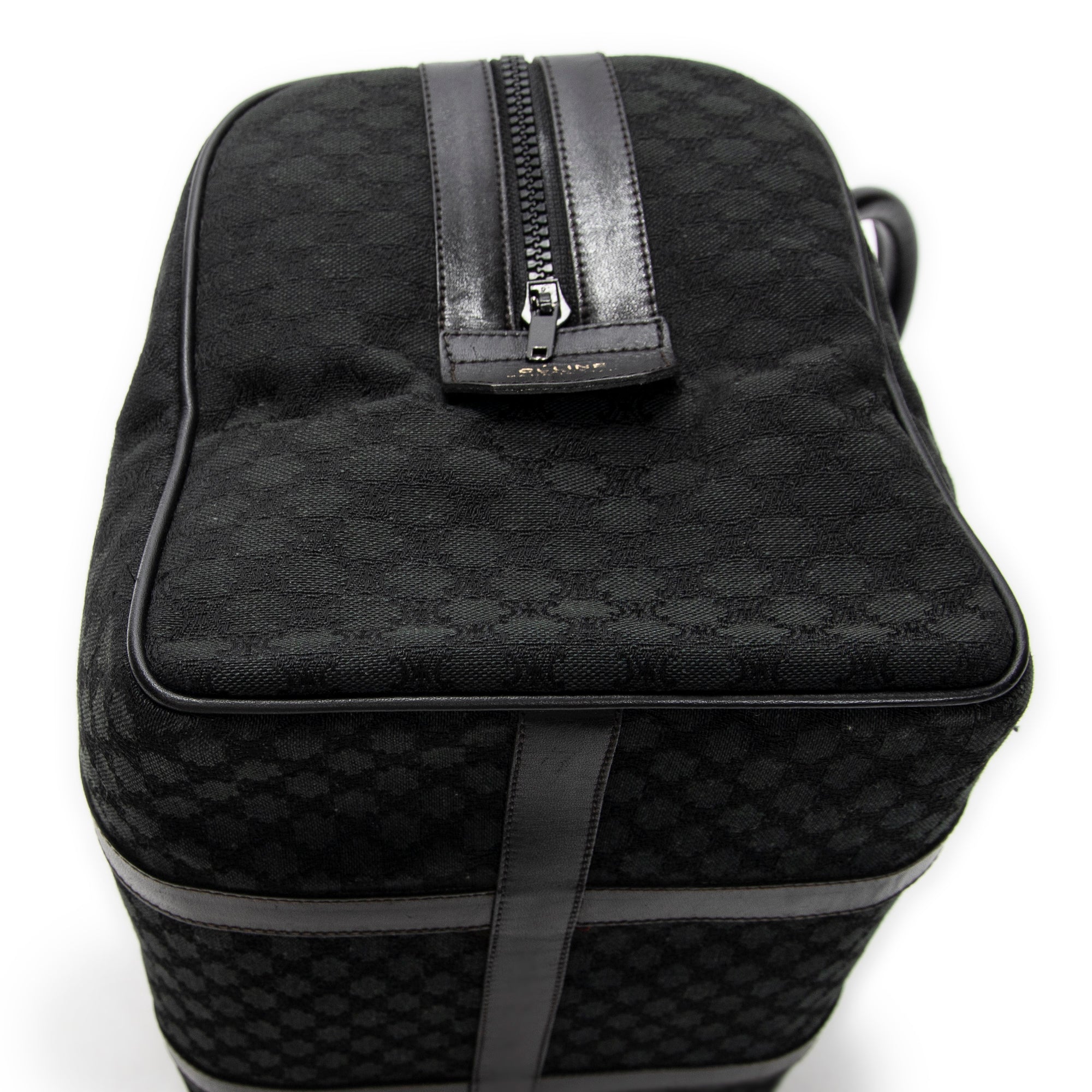 Handbag Vintage Boston Black Macadam Canvas