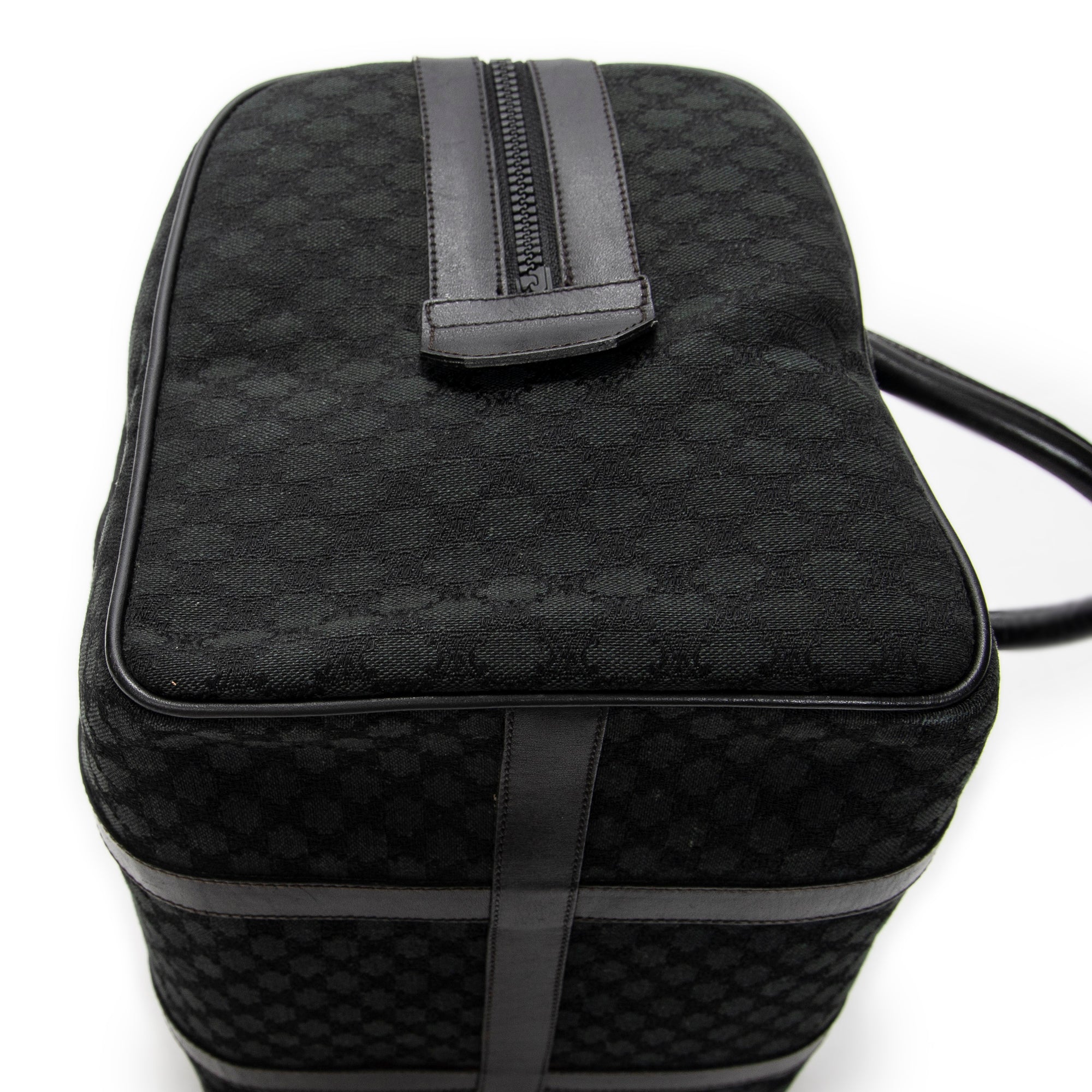 Handbag Vintage Boston Black Macadam Canvas