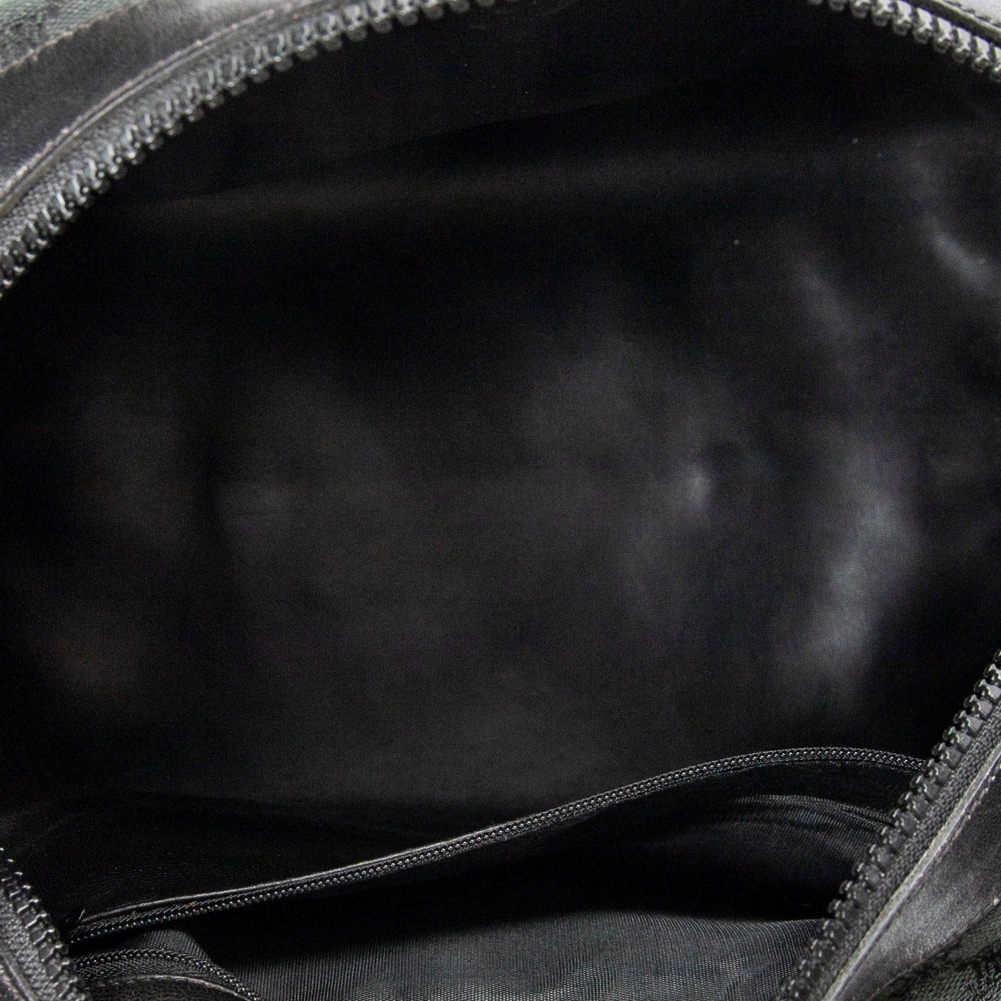 Handbag Vintage Boston Black Macadam Canvas