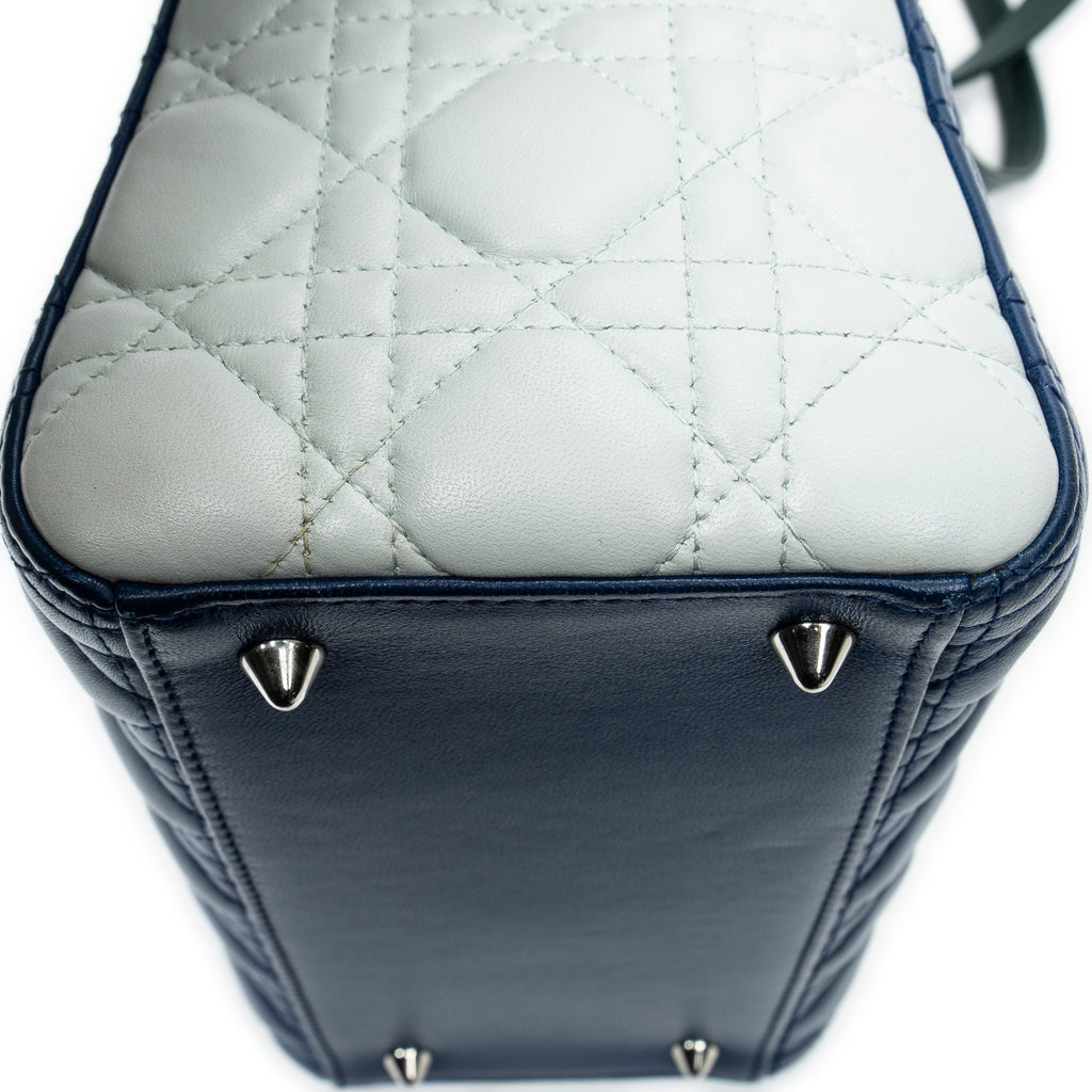 Shoulder Bag Medium Tricolor Lady Dior Zip Green Cannage Lambskin Leather