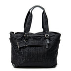 Shoulder Bag Medium Belt Tote Black Zucca Nylon Canvas