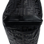 Shoulder Bag Medium Belt Tote Black Zucca Nylon Canvas