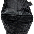 Shoulder Bag Medium Belt Tote Black Zucca Nylon Canvas