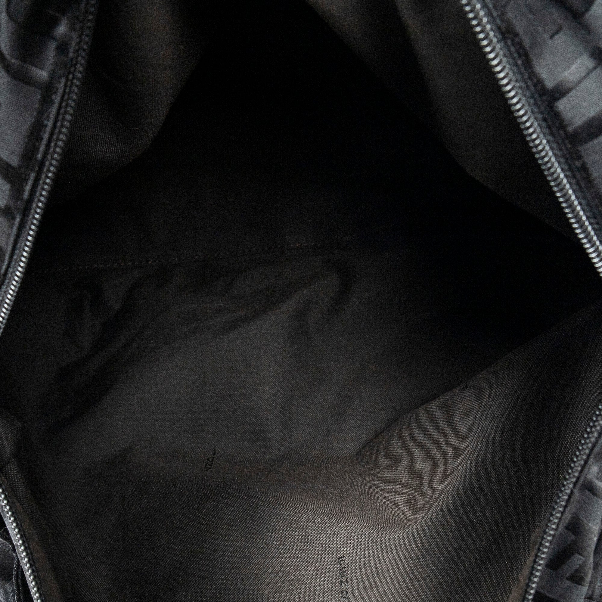 Shoulder Bag Medium Belt Tote Black Zucca Nylon Canvas
