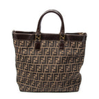 Handbag Large Zucca Shopping Tote Tan Zucca Canvas