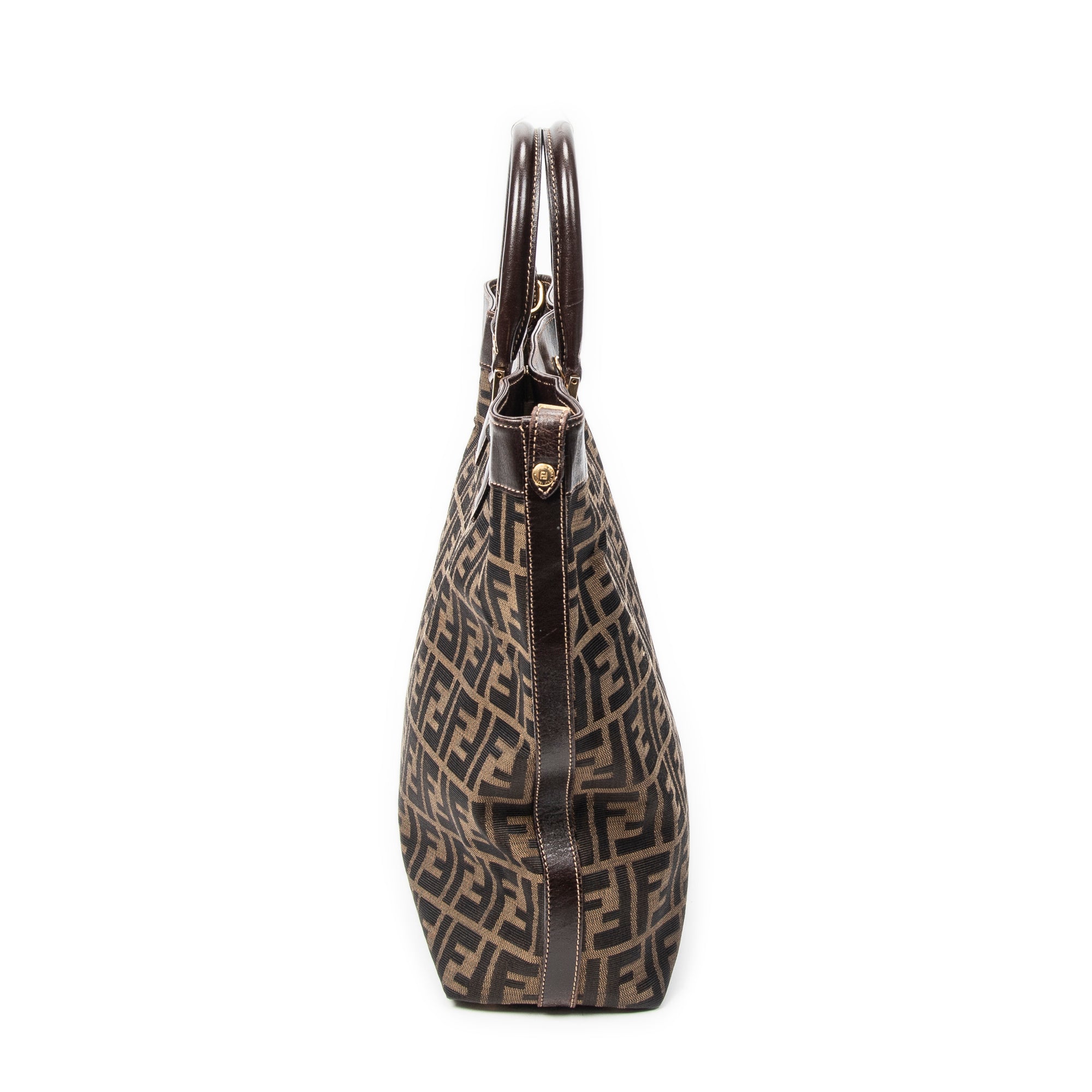 Handbag Large Zucca Shopping Tote Tan Zucca Canvas