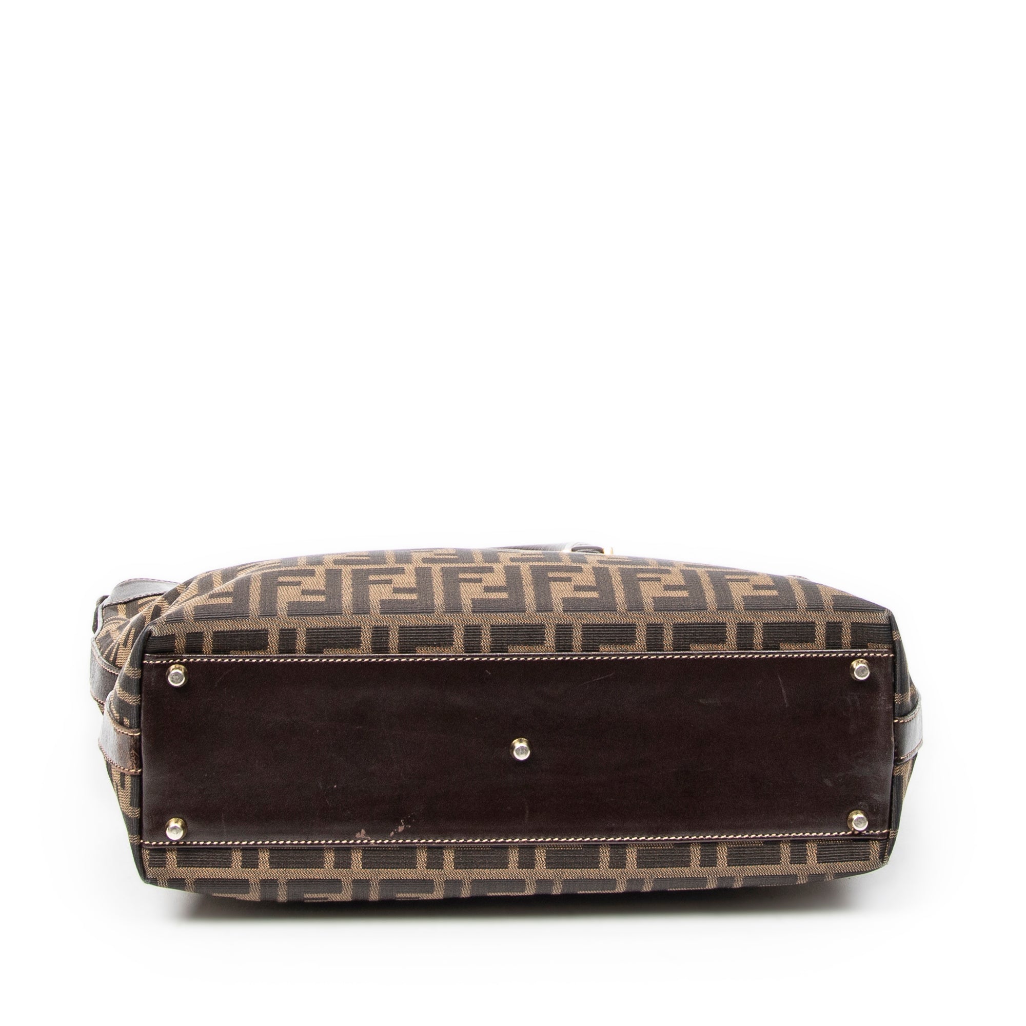 Handbag Large Zucca Shopping Tote Tan Zucca Canvas