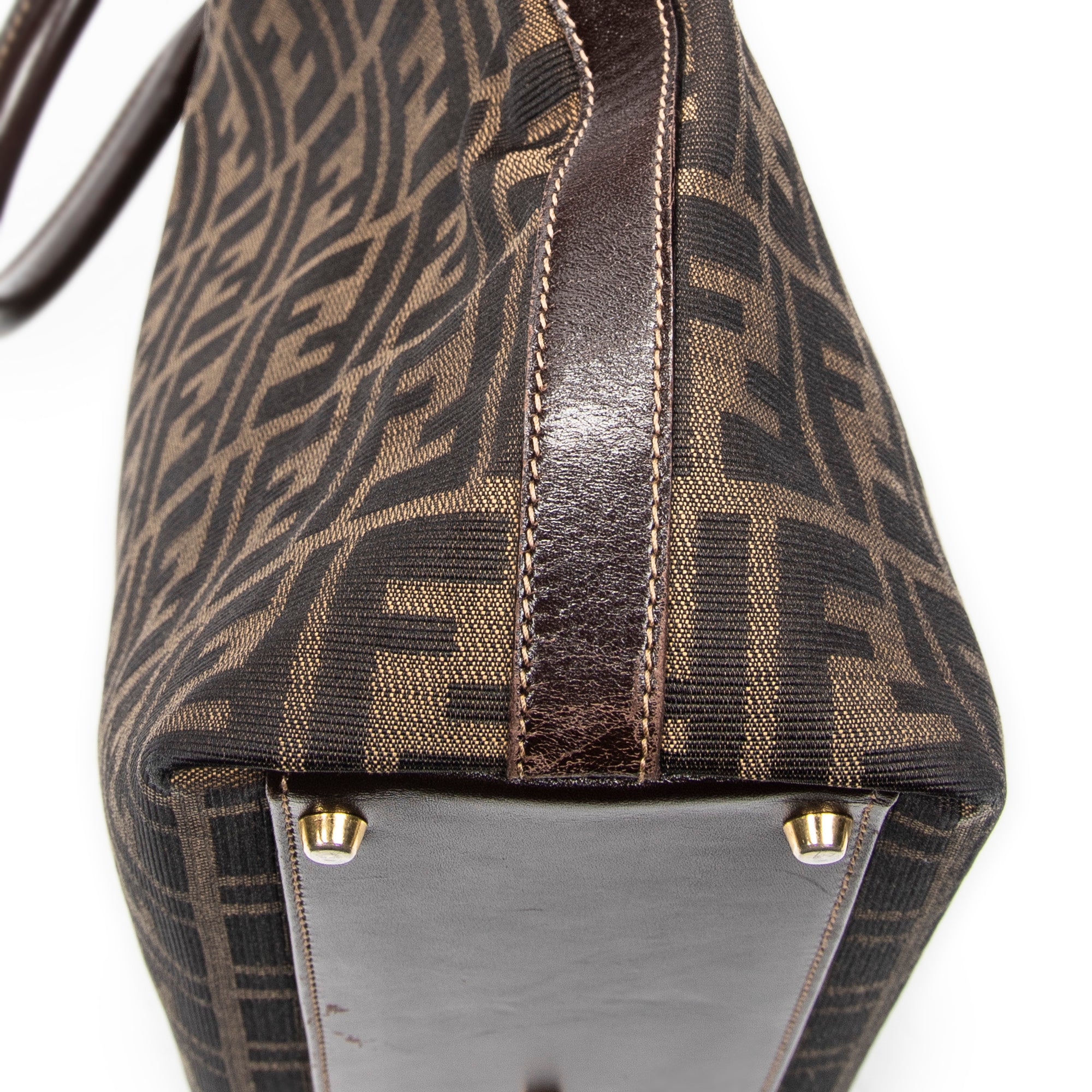 Handbag Large Zucca Shopping Tote Tan Zucca Canvas