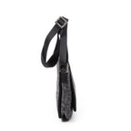 Shoulder Bag Mini FF Flap Crossbody Dark Grey Zucca Wool Canvas