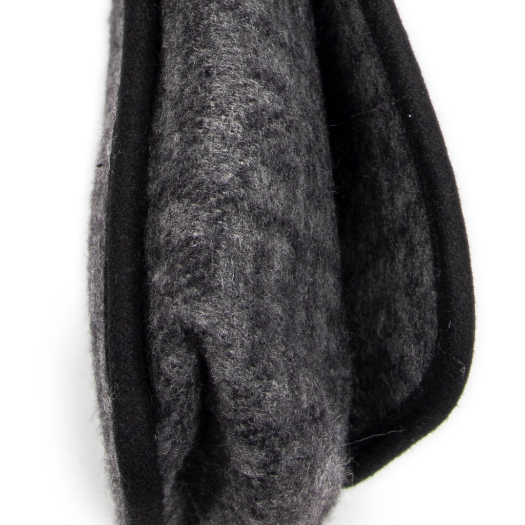 Shoulder Bag Mini FF Flap Crossbody Dark Grey Zucca Wool Canvas