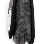Shoulder Bag Mini FF Flap Crossbody Dark Grey Zucca Wool Canvas
