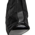 Bandolera con correa trenzada en lona monogramada negra
