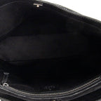 Bandolera con correa trenzada en lona monogramada negra