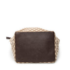 Shoulder Bag Large Web Shopping Tote Beige Monogrammed Canvas