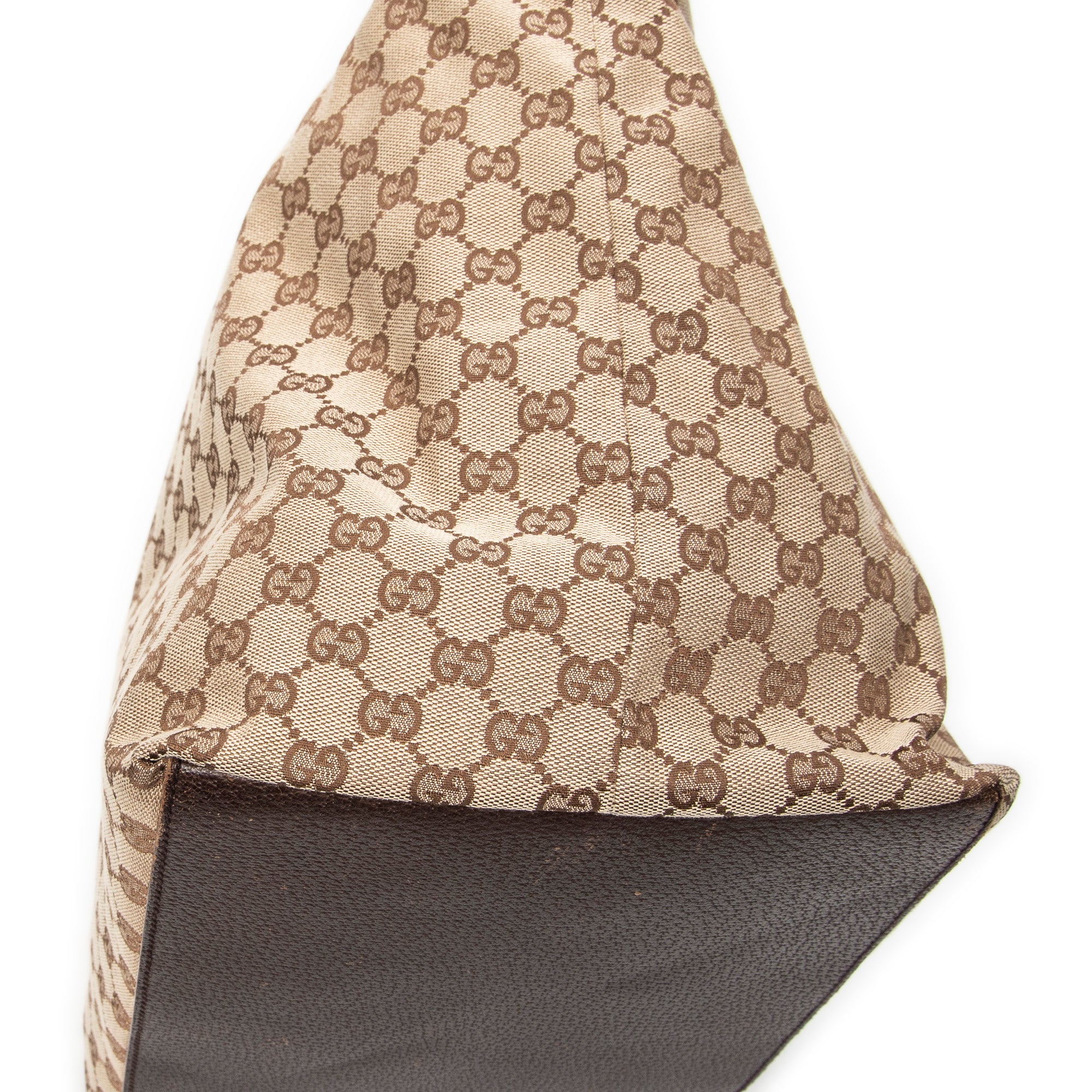 Shoulder Bag Large Web Shopping Tote Beige Monogrammed Canvas