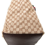 Shoulder Bag Large Web Shopping Tote Beige Monogrammed Canvas