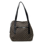 Shoulder Bag Drawstring Tote Brown Monogrammed Canvas