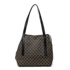 Shoulder Bag Drawstring Tote Brown Monogrammed Canvas