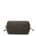 Shoulder Bag Drawstring Tote Brown Monogrammed Canvas