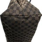Shoulder Bag Drawstring Tote Brown Monogrammed Canvas