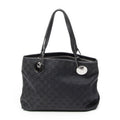 Sac à bandoulière Small Eclipse Tote en toile monogrammée noire