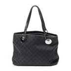 Sac à bandoulière Small Eclipse Tote en toile monogrammée noire