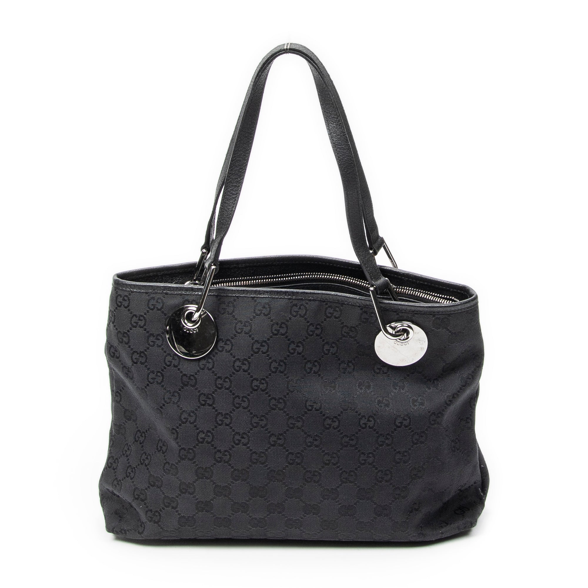 Bolso de hombro pequeño Eclipse Tote lona Monogram negra
