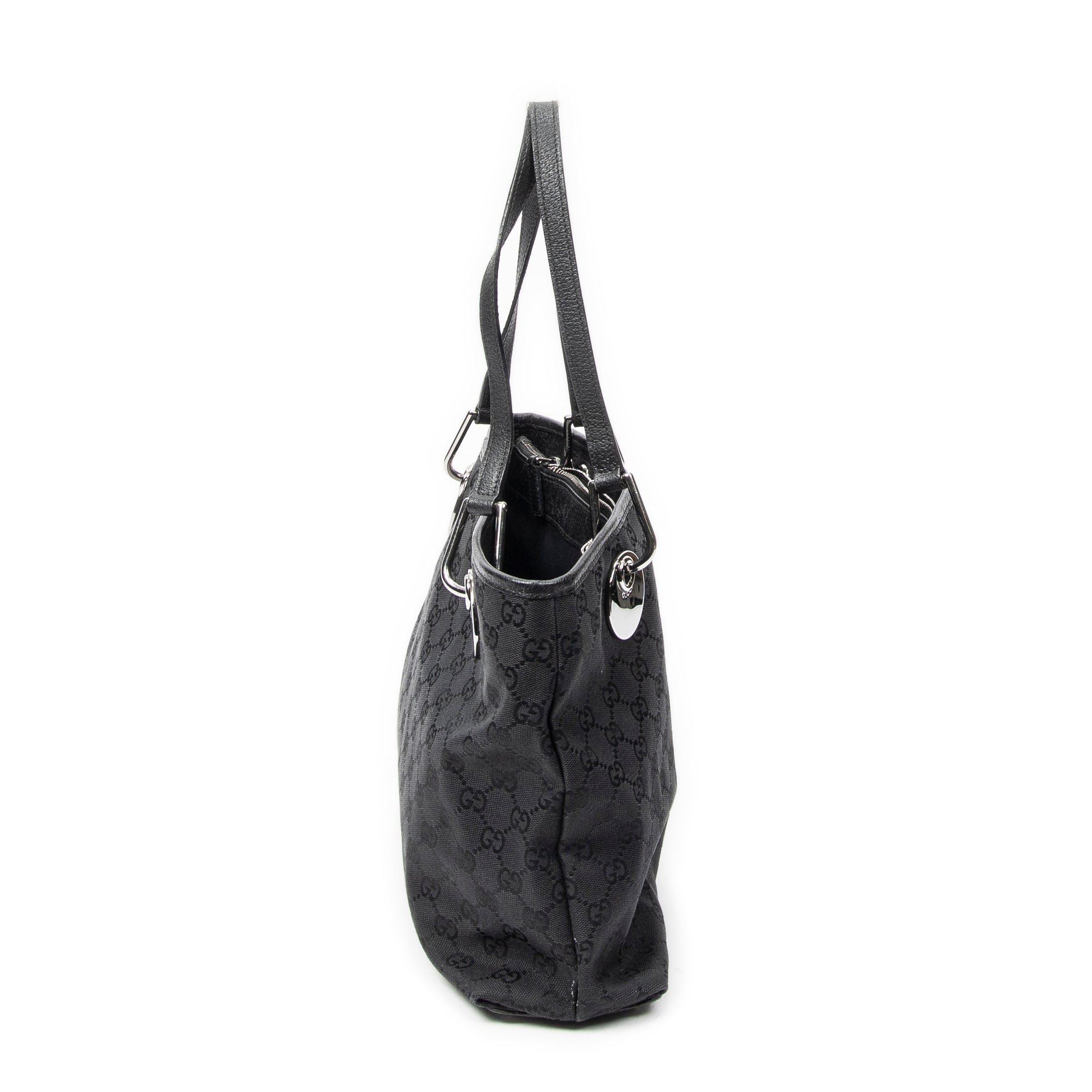 Shoulder Bag Small Eclipse Tote Black Monogrammed Canvas