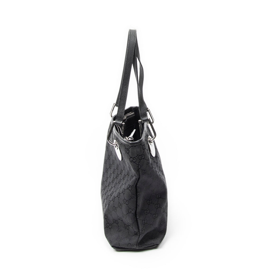 Shoulder Bag Small Eclipse Tote Black Monogrammed Canvas