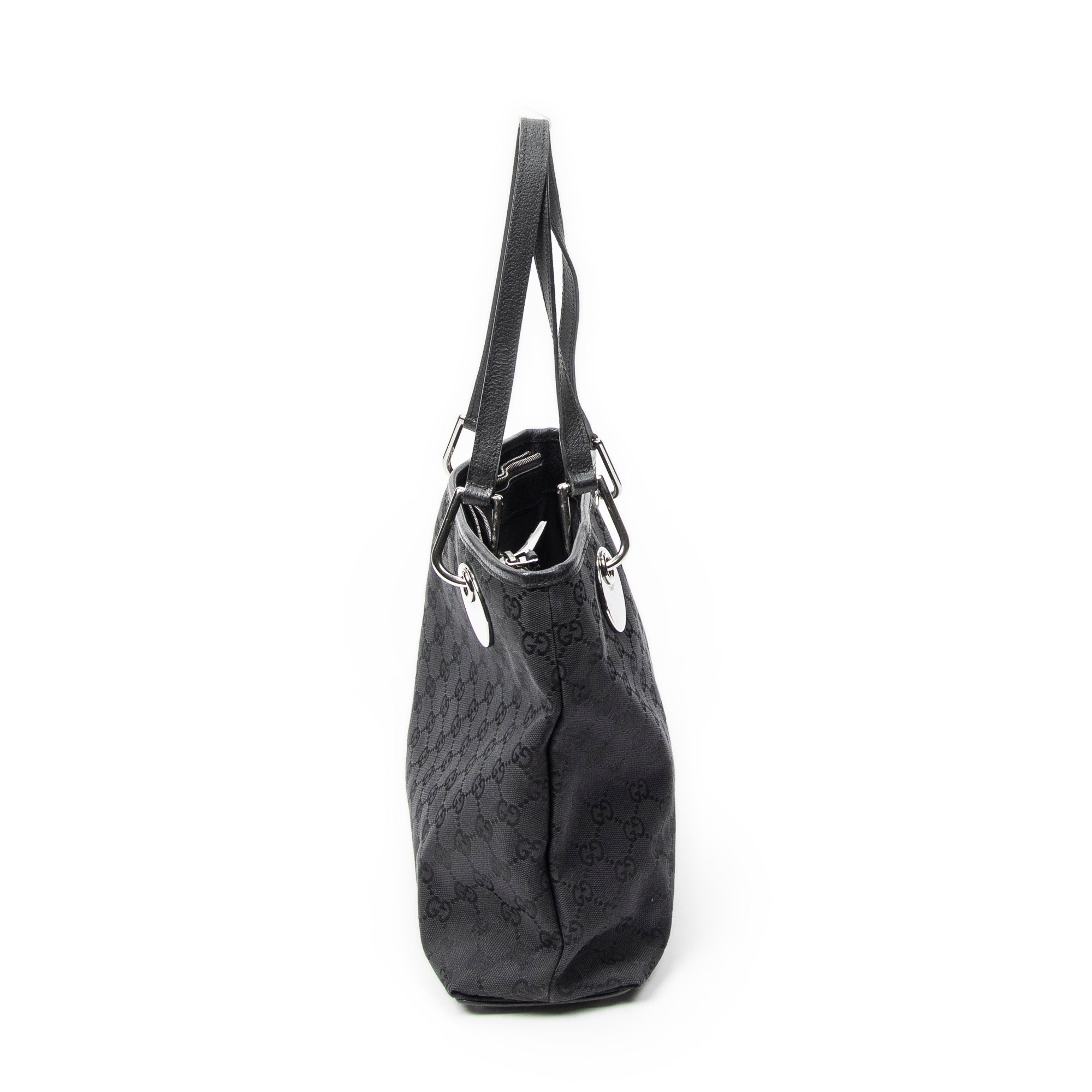 Shoulder Bag Small Eclipse Tote Black Monogrammed Canvas